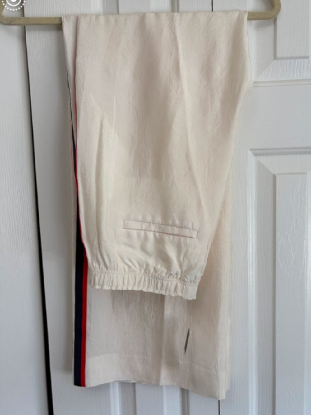 NWT J.Crew Stratus Pants Side-Stripe Ivory Pull-On Pant Size 4 - Picture 10 of 14